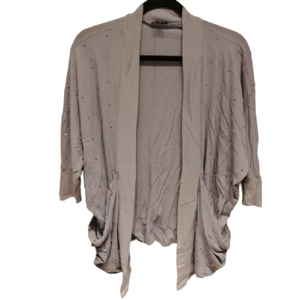 EXPRESS Rhinestone Shawl Cardigan Draped front Cotton Modal Small